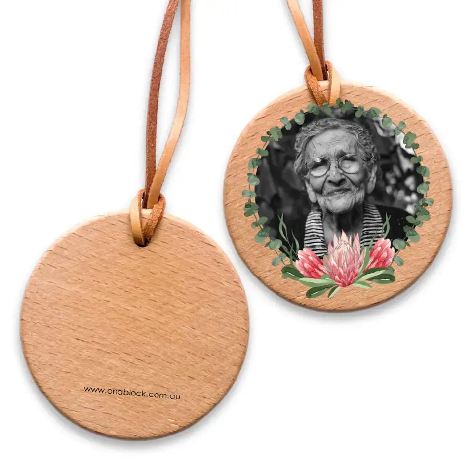 On a Block - Christmas Wood Photo Ornament - Australian Native