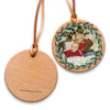 On a Block - Christmas Wood Photo Ornament - Bold Design