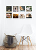 On a Block - Square Wood Photo block Set of 8